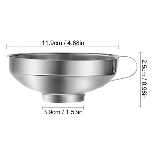 Stainless Steel Funnel - Wide Mouth Food Funnel | Jam Funnel, Kitchen Canning Funnel, Food Funnel, Spice Funnel