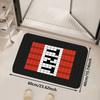 TNT Pixel Game Block Mat Carpet, Retro 8-Bit Design Non-Slip Polyester for Living Room Bedroom Game Room Entryway Decor