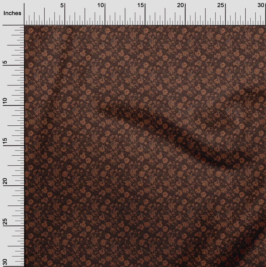 oneOone Cotton Flex Brown Fabric Batik Diy Clothing Quilting Fabric Print Fabric By Yard 40 Inch