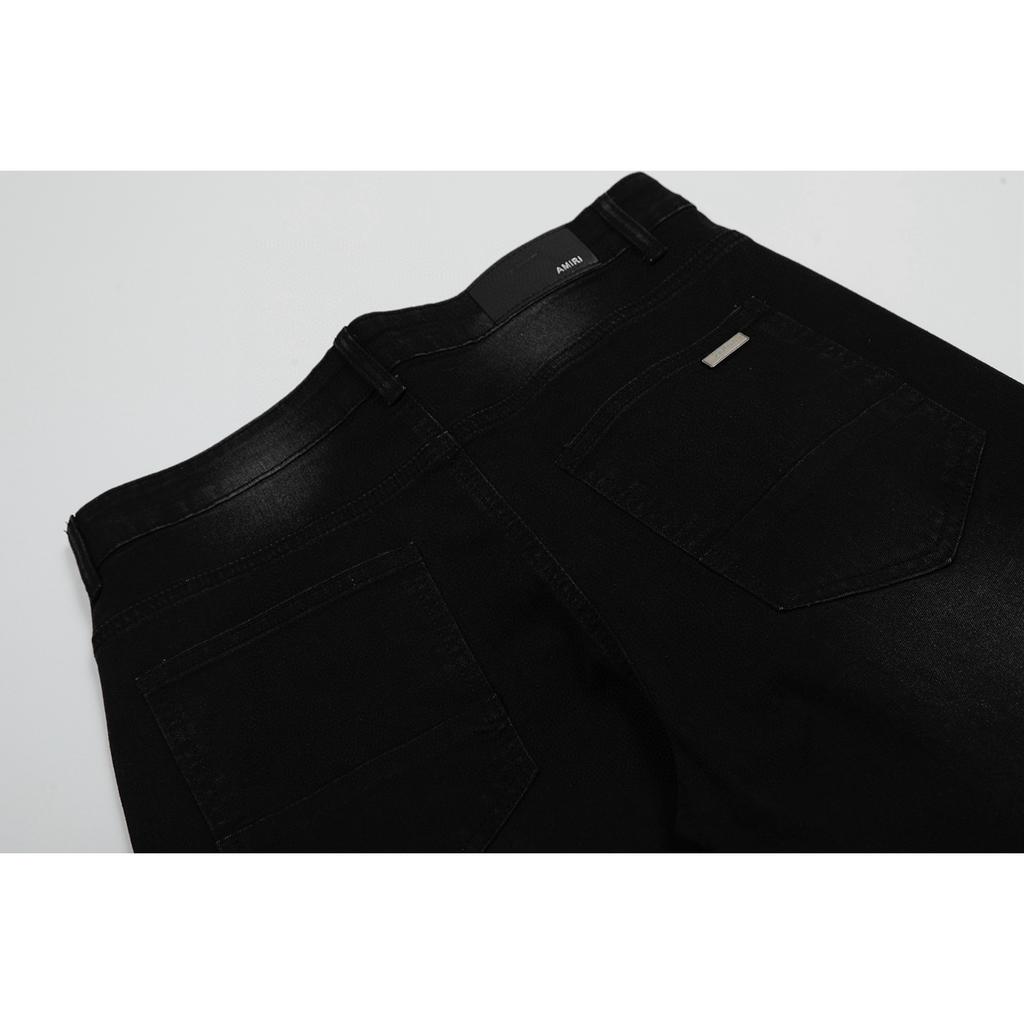 M51 Blugi Trendy Stil American pentru Bărbați și Femei cu Petice din Material Textil, Găuri, Broderie, Pantaloni Casual și la Modă High Street