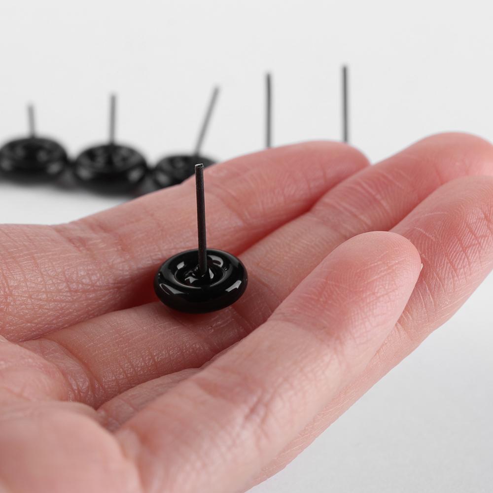 20/100Pcs 3/5/7 mm Black Eyes Dolls Glass Eyes Needle Felting Teddy Bears Eyes Safety Eye Doll Puppet Toys Accessories