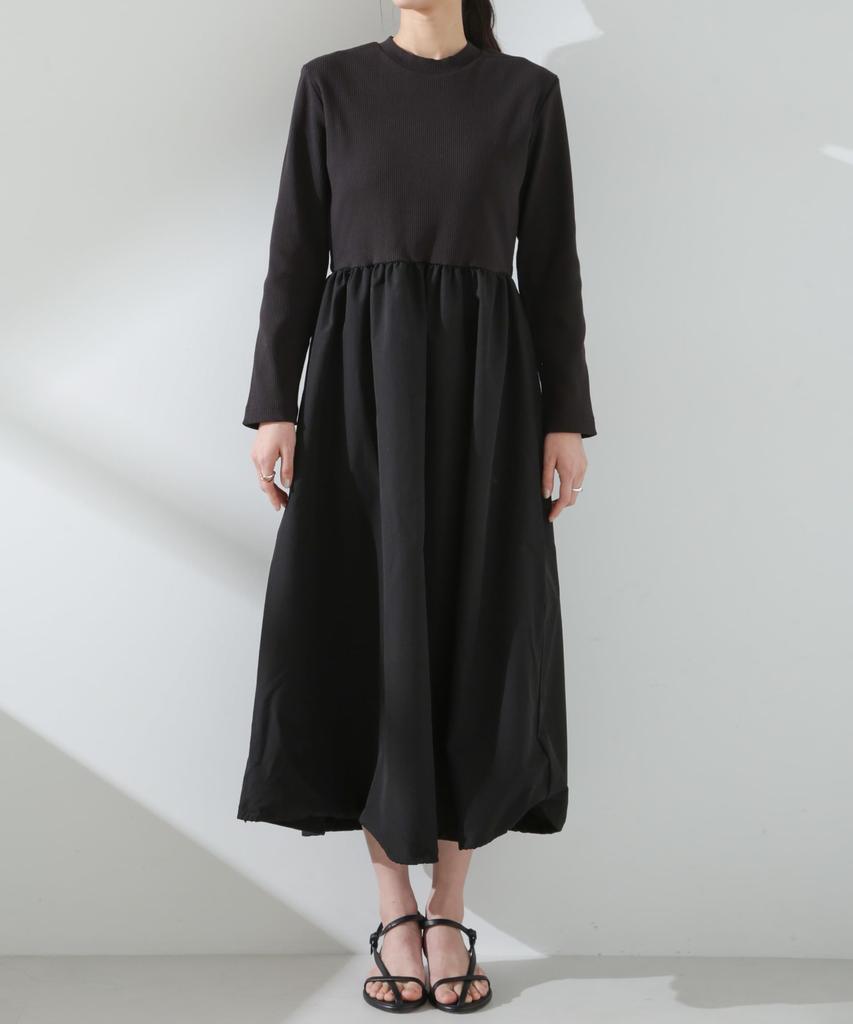 Nano Universe Balloon Combination F Women's 2-Way Dress, 030, White, 673-5119312