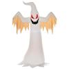 Halloweenový nafukovací duch 2,4 m Dekorace s LED IP44 Samonafukovací Polyester Bílá + Červená 150 x 80 x 240 cm