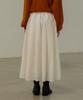 Mosyupamosyu Strap Maxi Flare Skirt [White]
