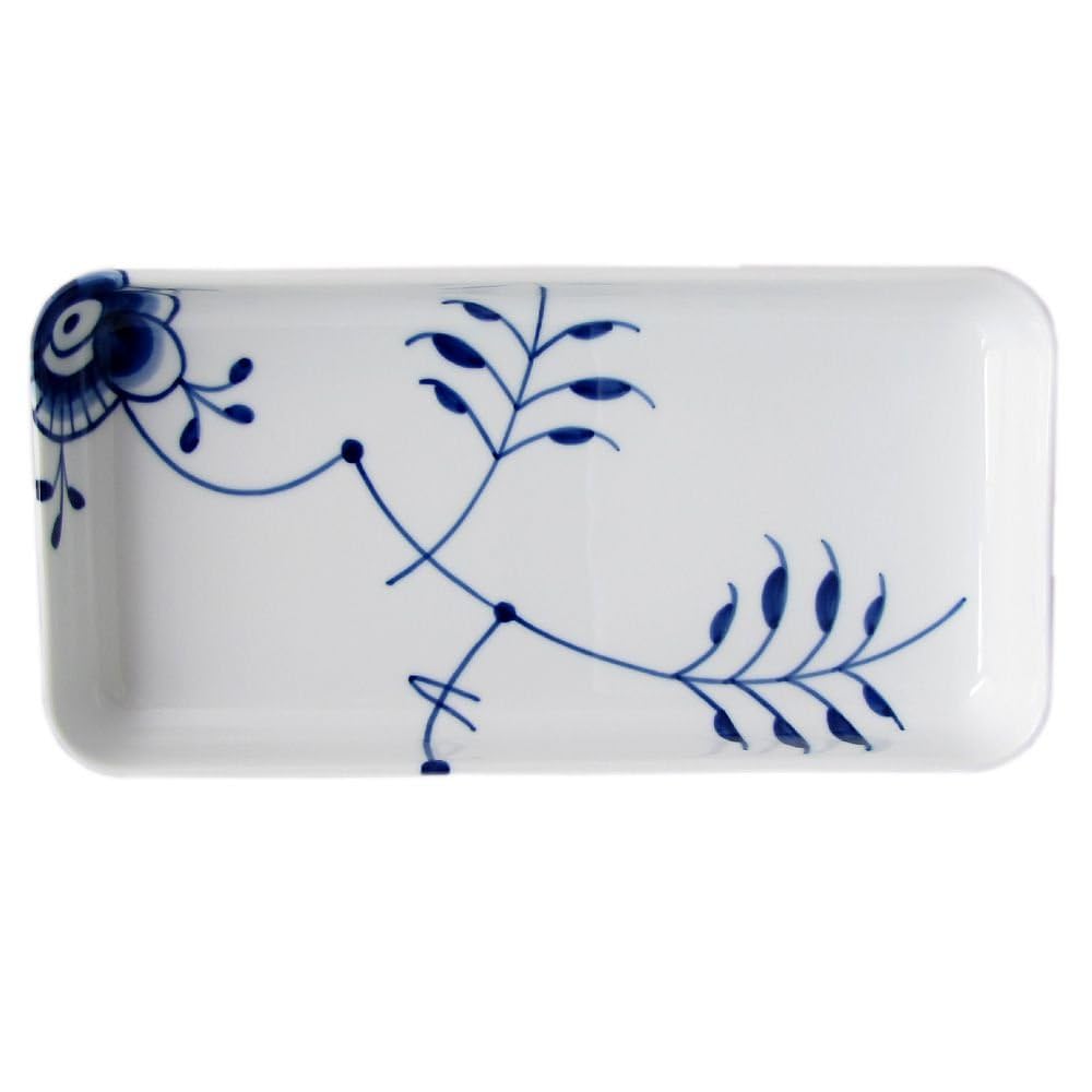 Royal Copenhagen Blue Fluted Mega Plate Tray, Square Plate, 24cm x 12cm, 2381377, 1017344 [Parallel Import]