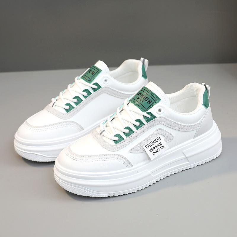 

[Customized] Y5A56 new color matching women s shoes autumn Korean version breathable and heightened platform sports and leisure shoes board shoes 40