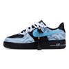 Nike Air Force 1 Guanzaizi Abriebfest Abriebfest Niedrig geschnitten Skateboard Schuhe Unisex Blau Schwarz CW2288-001(Team1856-)