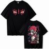 Heißer Anime Demon Slayer Akaza T-Shirt O-Ausschnitt Kurzarmshirts Druckshirt Fan-Geschenk