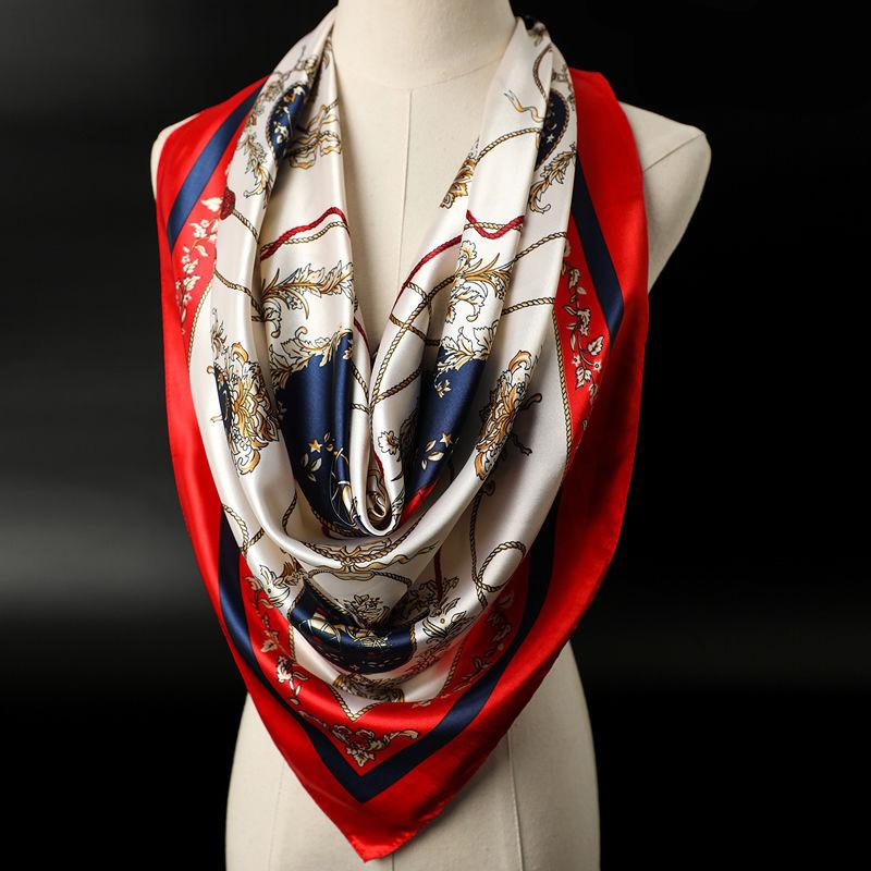 

Versatile Spring and Autumn Fashion Thin Elegant Women s Silk Scarf Breathable Neck Scarf for Outdoor