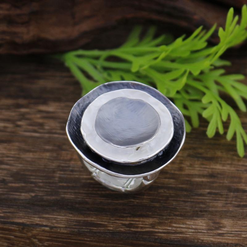 New enamel three-layer round hollow elastic ring women's fashion versatile three-dimensional ring ring