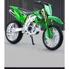 1/10 Kawasaki KX450 Alloy Sports Motorcycle Model Diecast Metal Street Crosscountry Racing Motorcycle Model High Simulation Kids Toy Gift