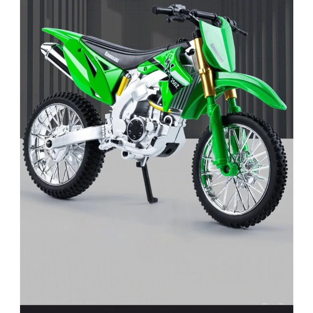 1/10 Kawasaki KX450 Alloy Sports Motorcycle Model Diecast Metal Street Crosscountry Racing Motorcycle Model High Simulation Kids Toy Gift