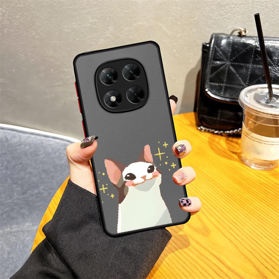 Funda Back Phone Cover Case for Xiaomi Redmi Note 14 14C A4 13 Pro Plus 13C 12 11 9S 10 Cartoon Cute Cat