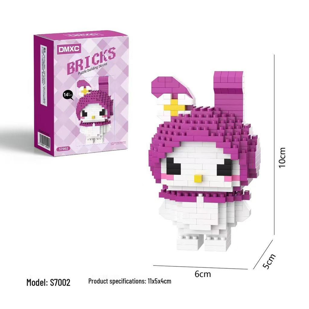 Kuromi and My Melody Compatible Building Blocks for Girls - Sanrio-Inspired Toys