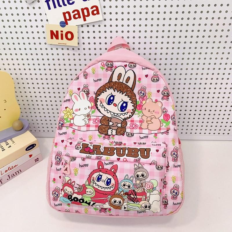 Adorable Bubble Mart Labubu Children Backpack Lightweight Nylon For School And Outdoor Fun