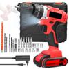 Household 3in1 Multifuctional Electric Drill Handheld Lithium Screwdriver 21V   Drill Brushed Motor 2 Speeds Control Stepless Speed Regulation Ro
