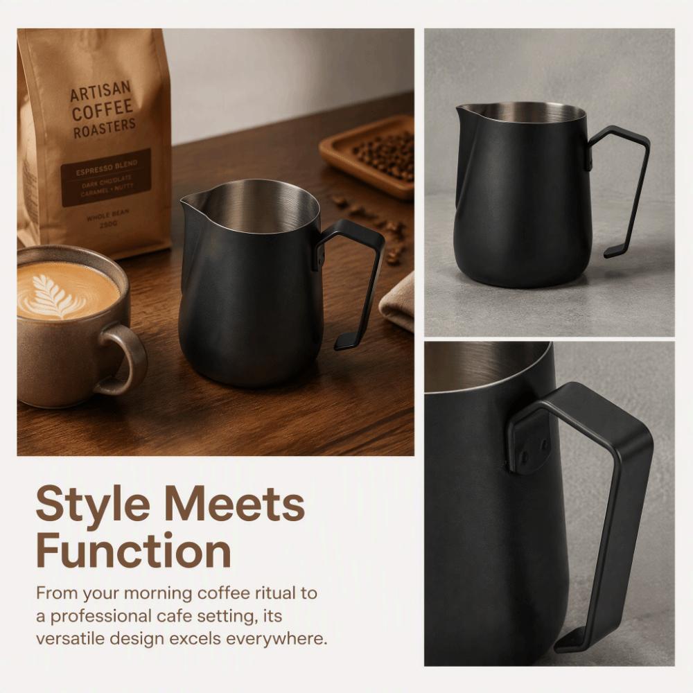 450ml Capacity Milk Frothing Pitcher Thickened Wall Milk Pitcher Frothing Pitcher  For Coffee