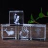 4cm Crystal Art Cube Paperweight - 3D Inner Carving Moon/Heart Galaxy Float Suspension Decor,Desktop Ornament Gift for Women/Men