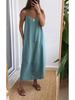 Summer 2024 Solid Color Loose Sling Dress for Women