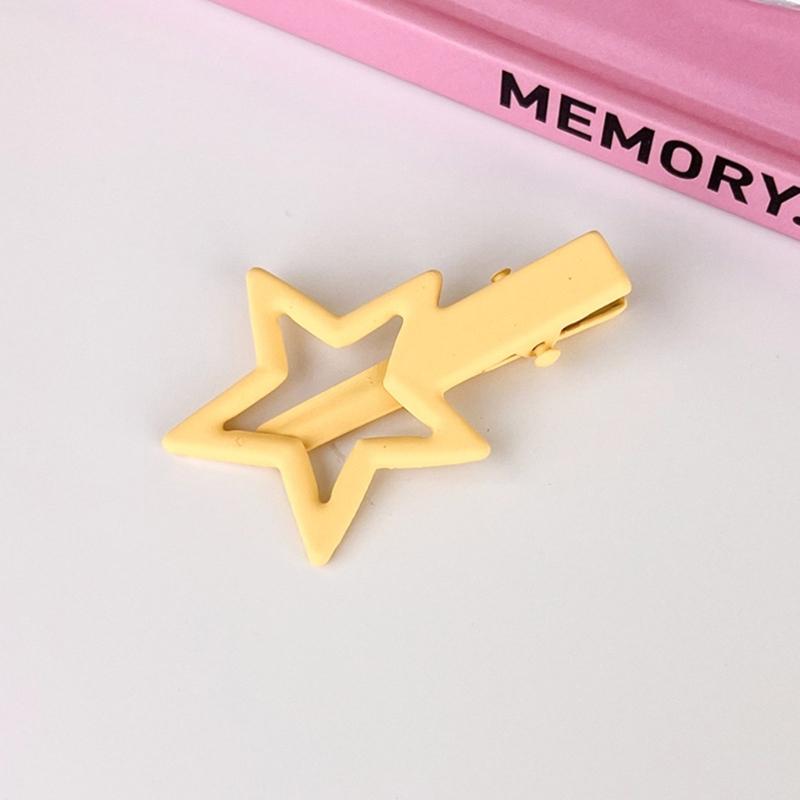 Cute Star Barrettes Clip Hairpin Y2K Girls Ornaments Headdress Hair Accessories Harajuku Barrettes Clip Bangs Hairpin