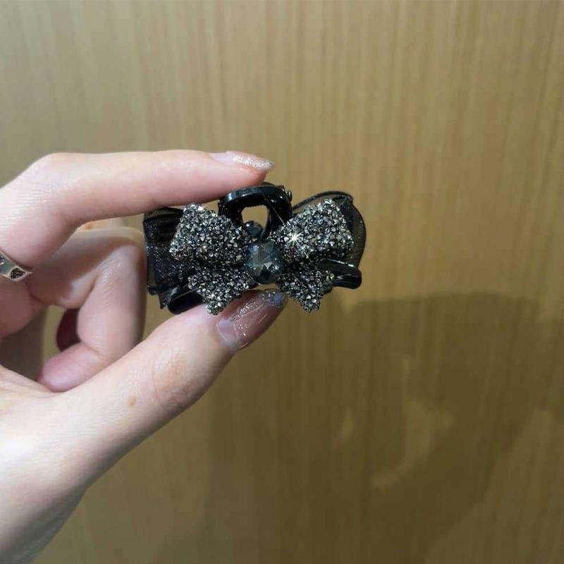 

5 шт. Модная Легкая Роскошь Полностью Алмазный Зажим Среднего Размера AB Милый Бант Зажим для Волос Корейский Стиль Боковые Пряди и Аксессуары для Волос
