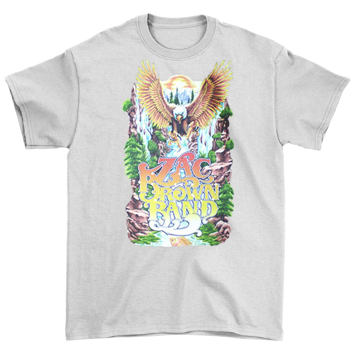 Men s Zac Brown Band Eagle T-shirt Medium Natural 4XL