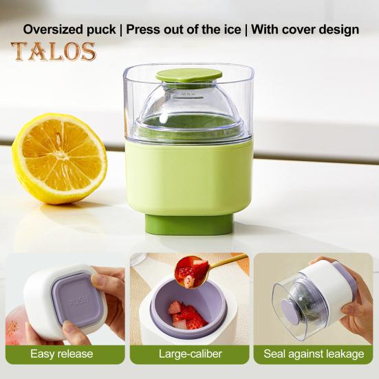 Silicone Sphere Ice Mold Easy Release Circle Ice Hockey Mold with Lids Slow Melting Spherical Ice Makers for Whiskey Cocktails Bourbon
