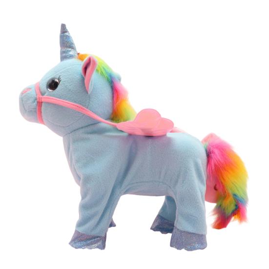 Електрична плюшева іграшка-літаючий кінь Yousheng з мотузкою, що співає та ходить. Плюшевий кінь для малюків, хлопчиків, дівчаток. Інтерактивна симуляційна м'яка іграшка-тварина