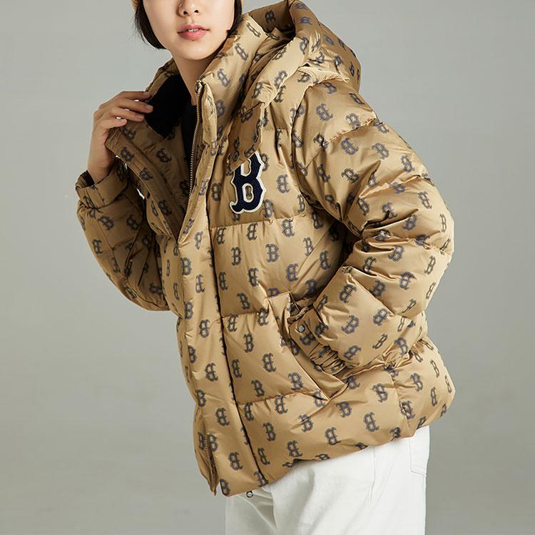 New MLB Down Jackets Unisex Beige Yellow 3ADJM0426-43BGS