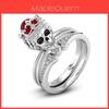 Women Skull Rings Inlay Unique Punk Ring Beautiful Skeleton Jewelry Collection**