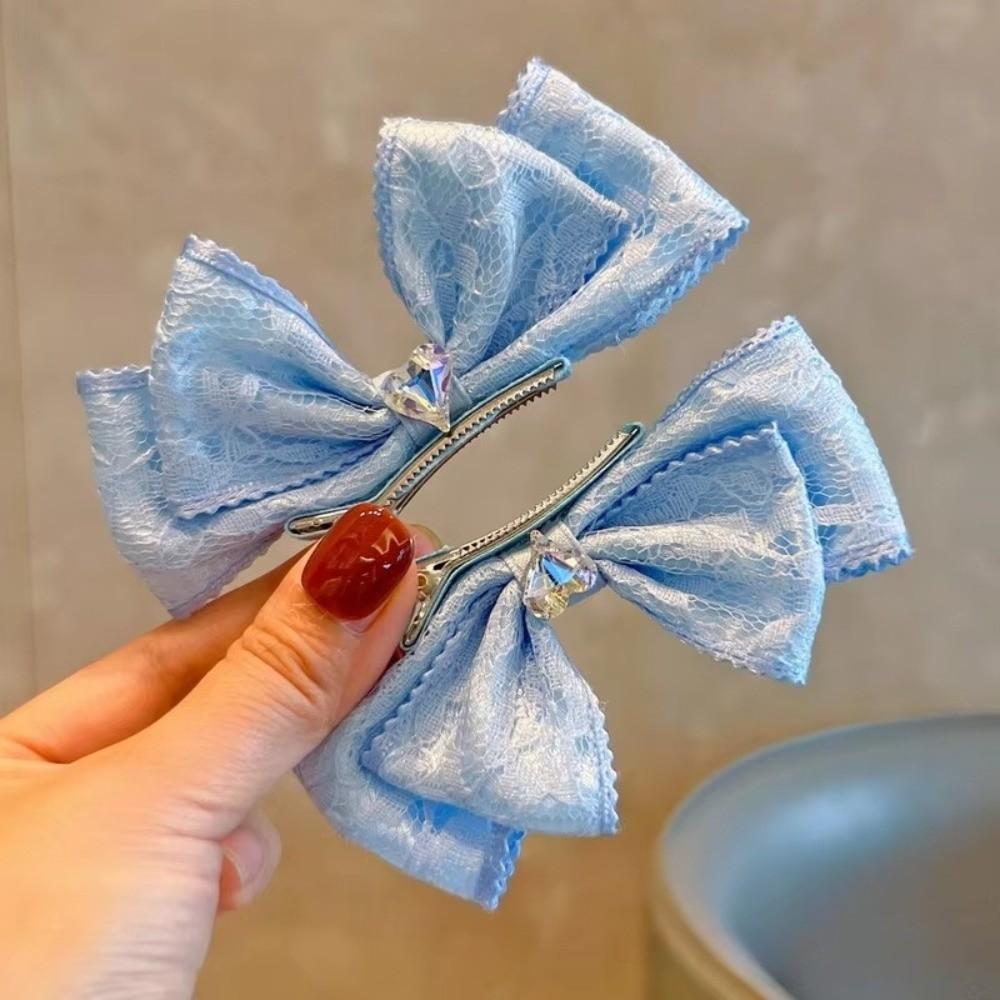 Mädchen Schule Haarklammern Prinzessin Pompom Haarspangen Langes Band Entenschnabelspange Für Kinder