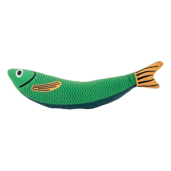 Plush Pet Chew Toy Squeaky Fish Interactive Cat Kicker Toy Soft Stuffed Animals Teething Toy for Indoor Dogs Cats And Kittens