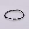 925 Silver Multiple Color Ribbon Adjustable Round Ball Beaded Bead Bracelet for Women Memorial Unisex Braided Bangle DIY