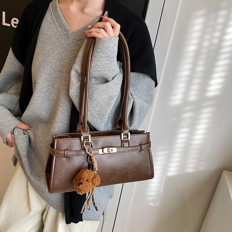 

Модная новая классическая сумка женская с замком через плечо, косая, платиновая сумка 30*9*15 коричневый