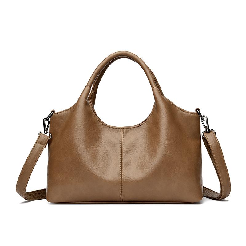 

Soft leather mother bag versatile messenger bag middle-aged mother bag 2025 new embossed shoulder handbag large capacity жёлтый