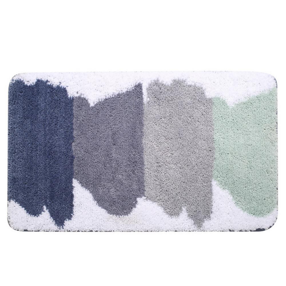 Print Sponge Bathroom Cashmere Thickening Mat Bath Non-slip Carpets In Wash Basin Bathtub  Floor Rug Shower Room Doormat Memory Foam 3D Pad