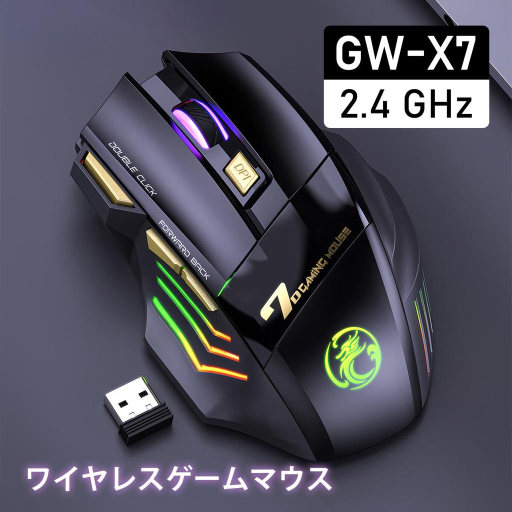 Quiet Mouse with USB Mechanical for DPI Compatible with iPads and PCs Wireless, Rechargeable, Ergonomic, 2.4G Receiver, Style, Laptops, Compact,