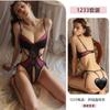 Yiyue Original Sex Underwear Sexy onesie Women's Open Crotch Uniform Lace Seduction Lace-up Large Size Pajamas 1111