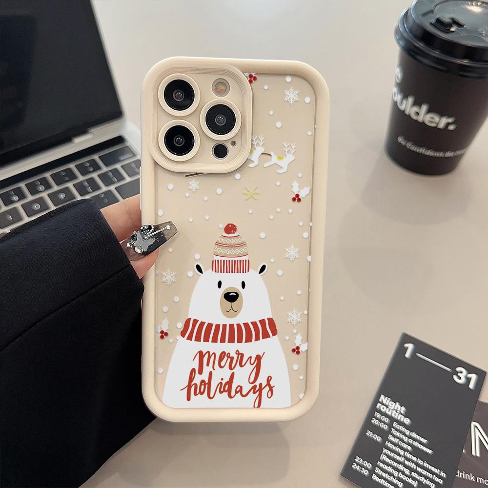 Christmas Soft TPU Phone Case For iPhone 11 Funda iPhone 16 Pro Max 15 13 14 12 XS X XR 7 8 Plus SE 16promax 16pro Cover Carcasa