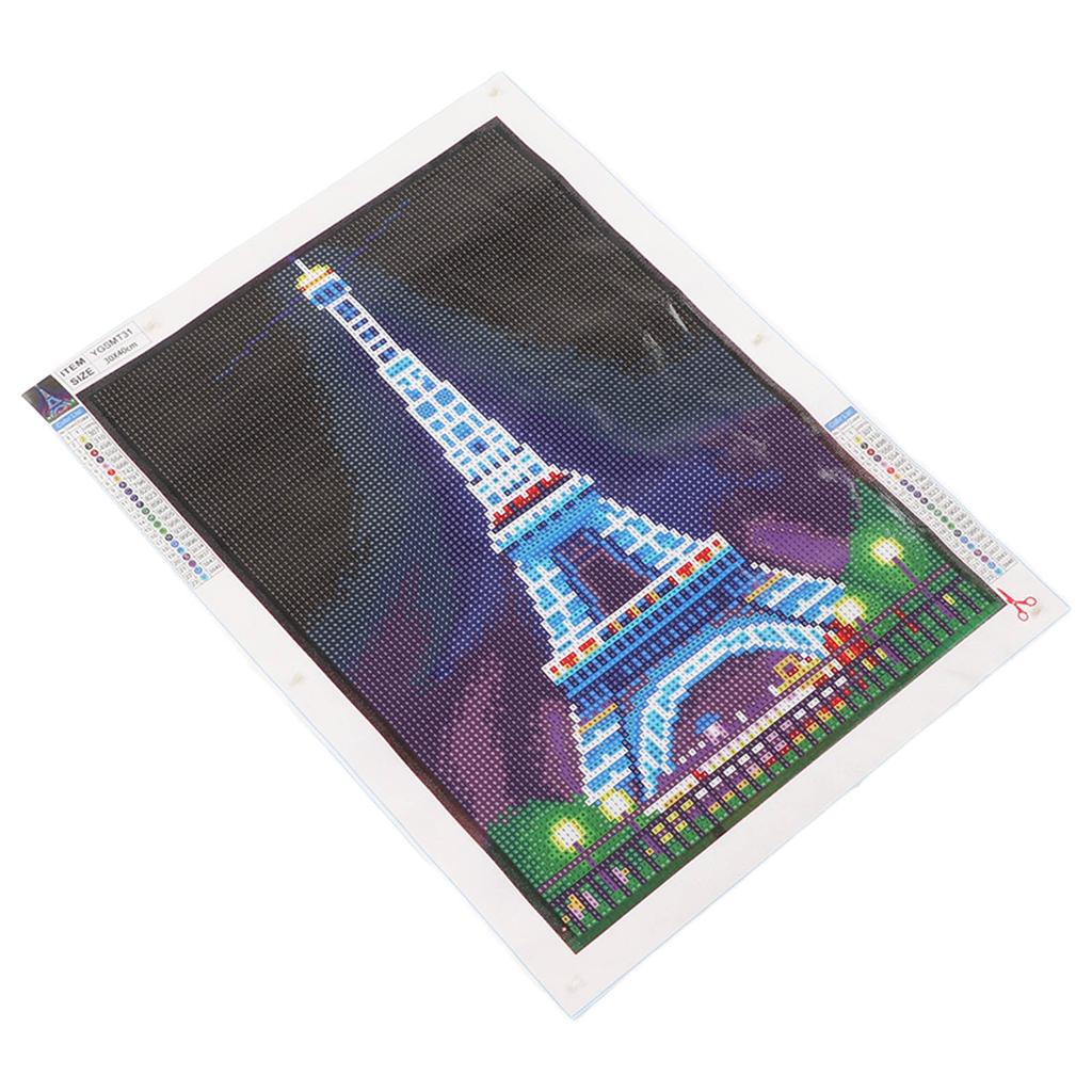 Rhinestone Painting Kit Modern Tower Pattern Luminous Rhinestone Painting for Home Living Room Decoration