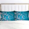 Blue Background Cherry Tree Flower 3D Printed Quilt Cover Sets Fashion Japanese Style Home Soft Textiles Duvet Cover Pillowcases