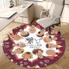 1pc Haikyuu!! Kageyama Tobio Anime Round Carpet - Office Chair Mat, Non-Slip Rug for Home Decor, Seasonal Gift, Suitable for Office, Living Room, Bedr