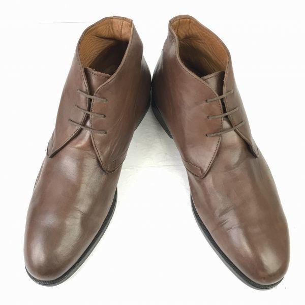 Italy/Barneys New York/Leather Chukka Boots/25.5cm/Brown/Mackay Construction/Dress Business(USED)