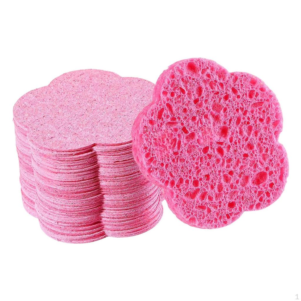 50 Pieces Compressed Facial Sponges Face Cleansing Pads, Beauty Skincare, Travel Skincare Essentials