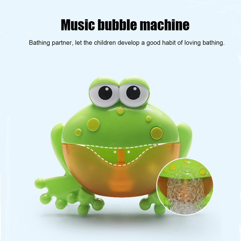 Electric Frog Bubble Machine Toy Music Bathing Partner Parent Child Interactive Toys