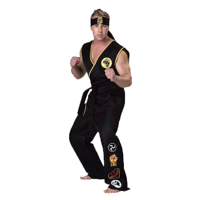 Authentic Cobra Kai The Karate Kid Saga Halloween Cosplay Costumes Taekwondo Party Set
