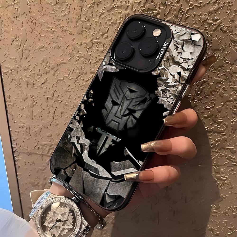 Transformers Phone Case for iphone 17 16 15 14 13 11 12 Pro Max Xr X Air Plus black silver hard shell Cover