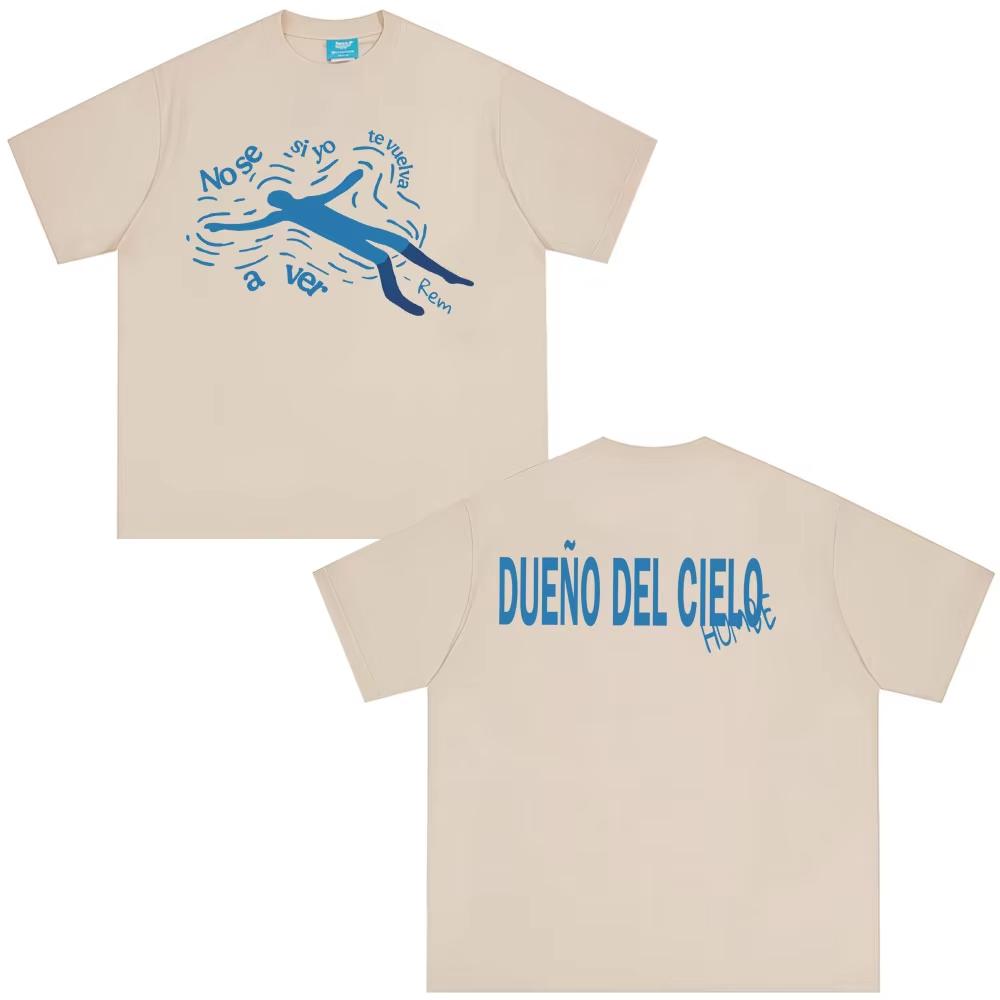Dueno Del Cielo World Tour 2026 Merch Singer Humbe Tshirts Men Women Casual  T Shirt Vintage Fashion Pure Cotton Tshirts Y2k