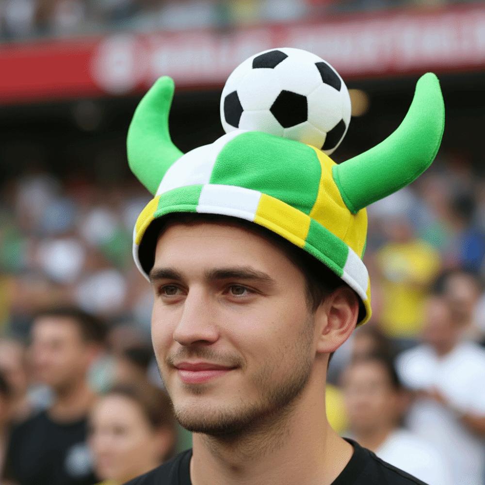 Vibrant Colors Soccer Fan Horn Hat Carnival Party Headwear  Family Gathering Fun