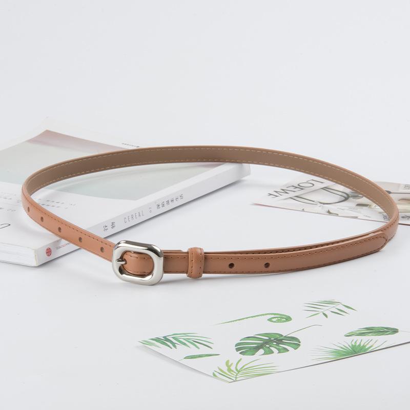 Four Seasons Available New Leather Women'S Thin Belt Leather Versatile Fashion Women'S Simple Jeans Women'S Belt
